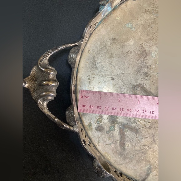 Cherub Silver Plated Vanity Tray - Picture 6 of 12